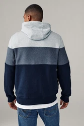 Next Kapuzensweatshirt Hoodie Dunkelblau/Grau/Blau