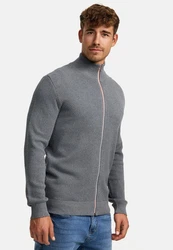 Kronstadt Sweatjacke KSErik Zip Dunkelgrau/Hellgrau/Grau