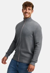 Kronstadt Sweatjacke KSErik Zip Dunkelgrau/Hellgrau/Grau
