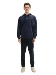 TOM TAILOR DENIM Sweatshirt dunkelblau/weiß