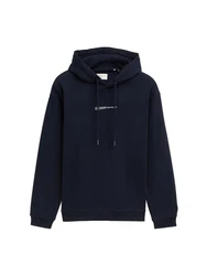 TOM TAILOR DENIM Sweatshirt dunkelblau/weiß