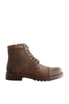 Next Lederstiefel mit Zehenkappe Schnürstiefelette Braun/Beige