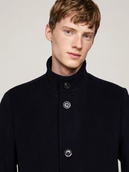 Tommy Hilfiger Mantel DC STAND COLLAR WOOL MIX COAT (Smart Casual) schwarz