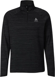 Odlo Rollkragenpullover Mid layer 1/2 zip STEAM schwarz melange