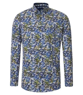 Redmond Langarmhemd Modern Fit Button-Down-Kragen Dunkelblau/Blau/Hellblau/Dunkelgrün
