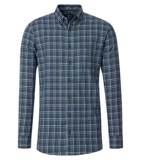 Redmond Langarmhemd Comfort Fit Dunkelgrün/Dunkelblau/Blau Redmond Langarmhemd Comfort Fit Dunkelgrün/Dunkelblau/Blau