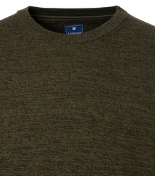 Redmond Strickpullover Uni Dunkelgrün/Khaki