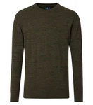 Redmond Strickpullover Uni Dunkelgrün/Khaki
