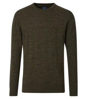 Redmond Strickpullover Uni Dunkelgrün/Khaki