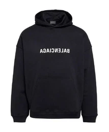 Hoodie Herren Pullover, Hoodie Reverse Logo Pullover. Kngurutasche, Reverse Logo
