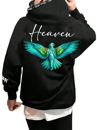 Hoodie Herren Kapuzenpullover Pullover Pulli Langarmshirt Heaven mit Kapuze und 2 Taschen