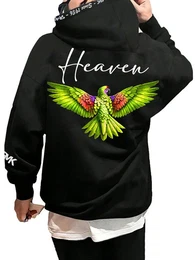 Hoodie Herren Kapuzenpullover Pullover Pulli Langarmshirt Heaven mit Kapuze und 2 Taschen