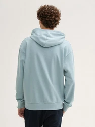 TOM TAILOR Denim Sweatshirt Hoodie mit Print Hellblau/Blau