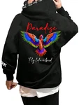 RMK Hoodie Herren Kapuzenpullover Paradise Rosa/Lila/Beige/Schwarz