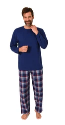 Normann Pyjama Herren Schlafanzug Karo-Optik