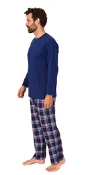 Normann Pyjama Herren Schlafanzug Karo-Optik