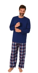 Normann Pyjama Herren Schlafanzug Karo-Optik