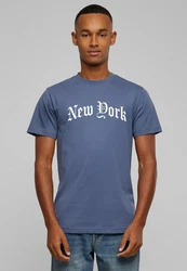 Mister Tee T-Shirt New York Wording Tee Dunkelblau/Blau/Hellblau