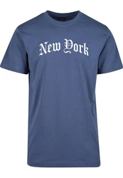 Mister Tee T-Shirt New York Wording Tee Dunkelblau/Blau/Hellblau