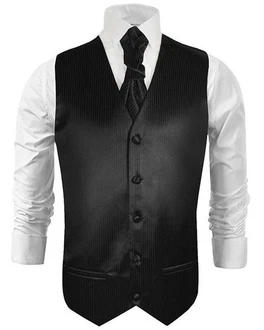 Paul Malone Anzugweste Herren Hochzeitsweste mit Plastron Set