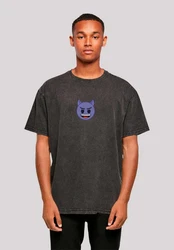 emoji couture T-Shirt Evil smiling furry face Premium Qualität lila