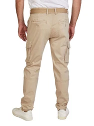 DENIMFY Cargohose DFLuke Tapered Fit Herren Freizeithose Khaki/Beige