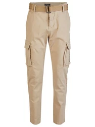 DENIMFY Cargohose DFLuke Tapered Fit Herren Freizeithose Khaki/Beige