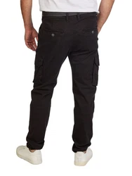 DENIMFY Cargohose DFLuke Tapered Fit Herren Freizeithose Khaki/Schwarz/Dunkelbraun