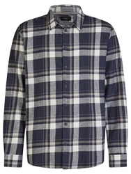 DENIMFY Langarmhemd DFDean Regular Fit Blau/Dunkelblau/Hellblau/Grau