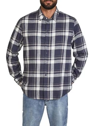 Langarmhemd Herren Karohemd DFDean Regular Fit (1-tlg)