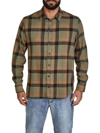 Langarmhemd Herren Karohemd DFDean Regular Fit (1-tlg)