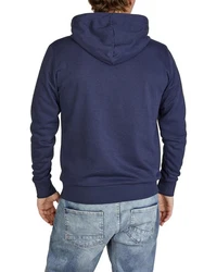 Tom Tailor Kapuzenpullover Printed Hoodie Regular Fit Streetware Sweatshirt Dunkelblau