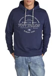 Tom Tailor Kapuzenpullover Printed Hoodie Regular Fit Streetware Sweatshirt Dunkelblau