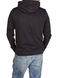 Tom Tailor Kapuzenpullover Printed Hoodie Regular Fit Streetware Sweatshirt Schwarz/Grau/Dunkelblau