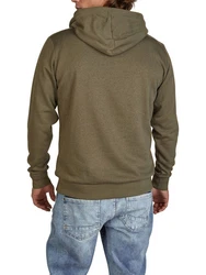 Tom Tailor Kapuzenpullover Printed Hoodie Regular Fit Streetware Sweatshirt Dunkelgrün/Khaki
