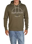 Tom Tailor Kapuzenpullover Printed Hoodie Regular Fit Streetware Sweatshirt Dunkelgrün/Khaki