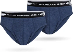 normani Slip 2er Pack Herren Retroshorts Dunkelblau/Blau/Hellblau