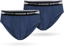 Slip 2er Pack Herren Merino Slip Unterhose Retroshorts atmungsaktive Boxershorts