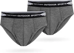 normani Slip 2er Pack Herren Retroshorts Grau/Dunkelgrau