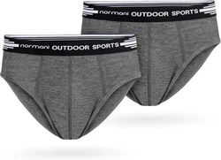 normani Slip 2er Pack Herren Retroshorts Grau/Dunkelgrau