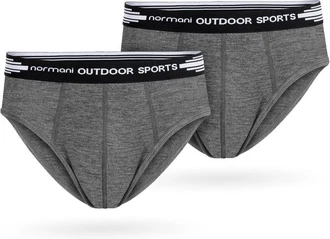 normani Slip 2er Pack Herren Retroshorts Grau/Dunkelgrau