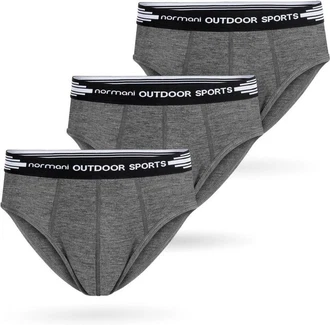 normani Slip 3er Pack Herren Merino Slip Grau/Dunkelgrau