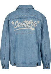Southpole Script Denim Jacket Blau/Hellblau