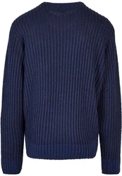 Urban Classics Rundhalspullover Oversized Two Tone Sweater Dunkelblau/Blau