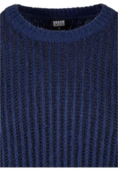 Urban Classics Rundhalspullover Oversized Two Tone Sweater Dunkelblau/Blau