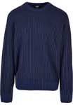 Urban Classics Rundhalspullover Oversized Two Tone Sweater Dunkelblau/Blau