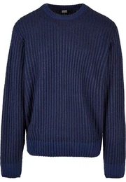Rundhalspullover Herren Oversized Two Tone Sweater (1-tlg)