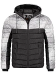 Brave Soul Steppjacke Cyiber Hellblau/Dunkelgrau/Schwarz/Grau