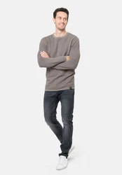 Key Largo Pullover MST MANUEL Grau/Braun/Khaki/Beige/Hellgrau/Lila