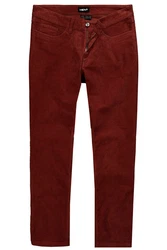 Men Plus Chinohose 5-Pocket Straight Fit Braun/Dunkelrot/Bordeaux/Rot